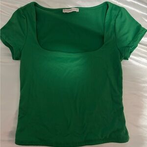 T.J.Maxx Vibrant Green Short Sleeve Top